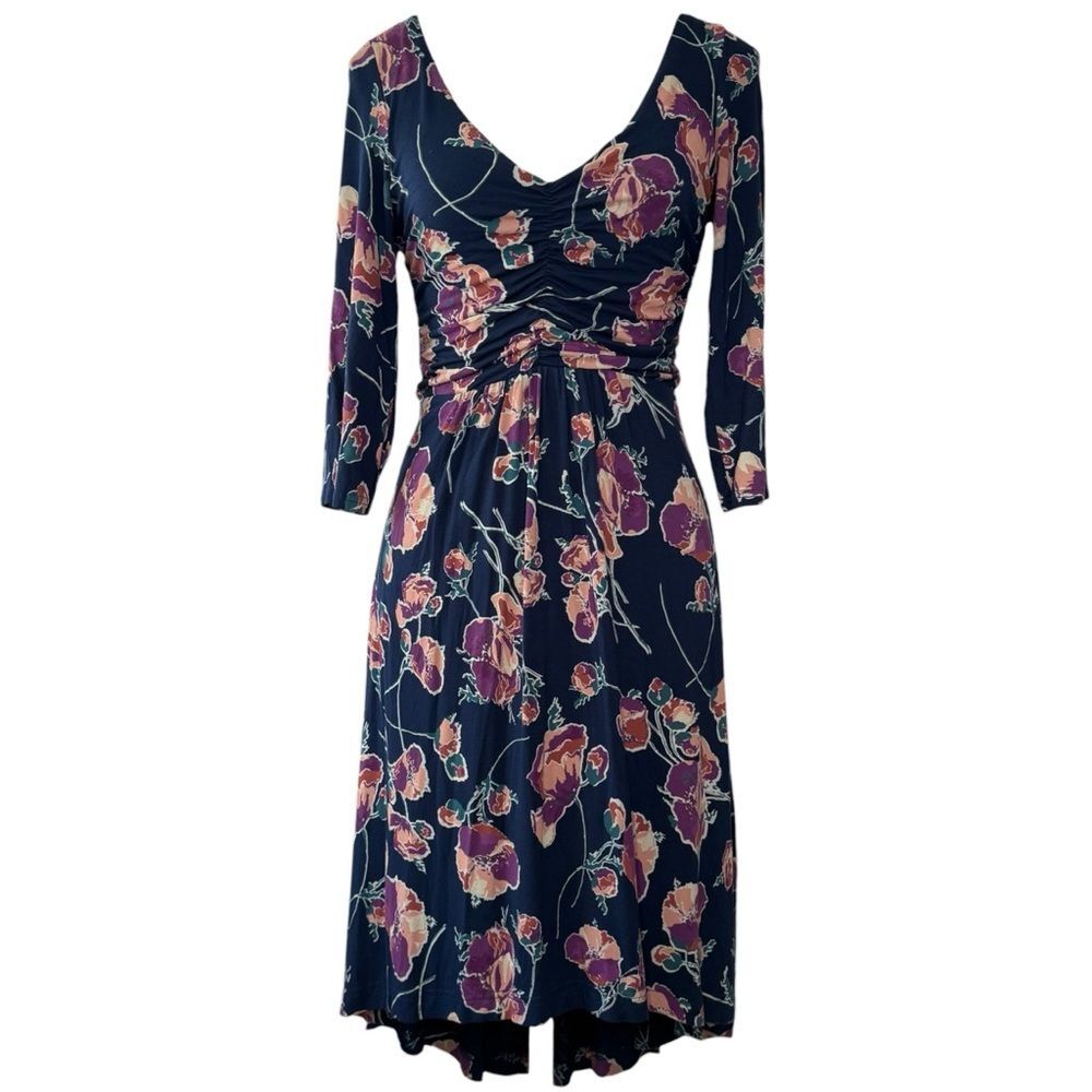 |EUC| MAEVE {Anthropologie} Heppel Ruched Floral Midi Dress